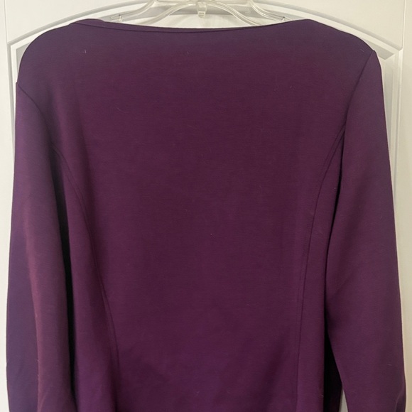 Banana Republic Deep Purple Long Sleeve Top with boatneck Women’s size XL - Picture 6 of 6